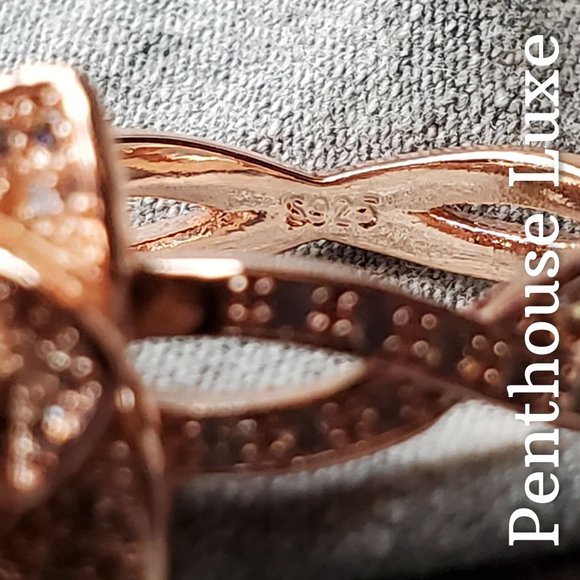 🔥CLEARANCE! Gorgeous Rose Gold 3D Sparkling Flower Ring - Picture 4 of 6